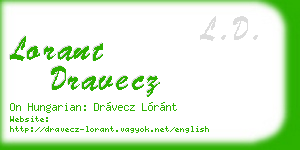 lorant dravecz business card